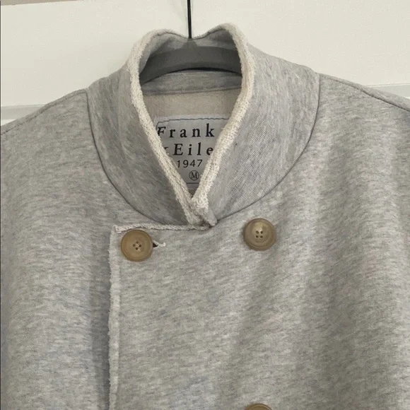 Frank & Eileen Belfast Gray Triple fleece Pea Coat Double-Breasted - Picture 6 of 7